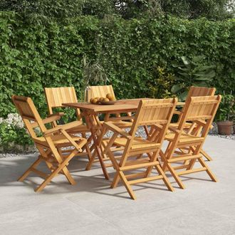 vidaXL Vidaxl - Sillas De Jard&iacute;n Plegables 6 Uds Madera Maciza Teca 55x61x90 Cm