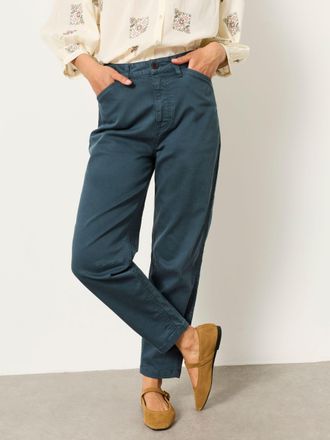 Fat Face FatFace Bella Teal Blue Petite Chino Tapered Trousers