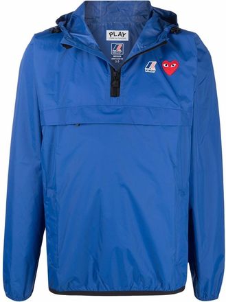 Comme Des Gar&ccedil;ons X K-Way Giacca Unisex Leon Mezza Zip-Uomo