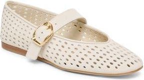 Dolce Vita Brooke Flat in Creme Perforated Suede at Nordstrom Rack, Size 8.5