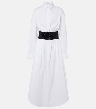 Alaia Ala&iuml;a Cotton poplin shirt dress