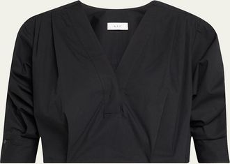 A.L.C. Jordan Ruched-Sleeve Popover Top