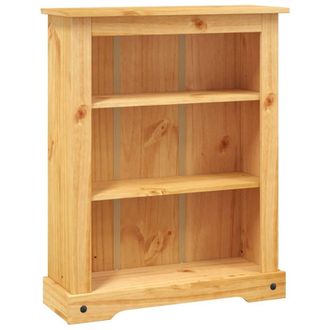 Berkfield Home 3-Tier Bookcase Mexican Pine Corona Range 81x29x100 cm in Light Brown | Size: 81 x 29 x 100 cm