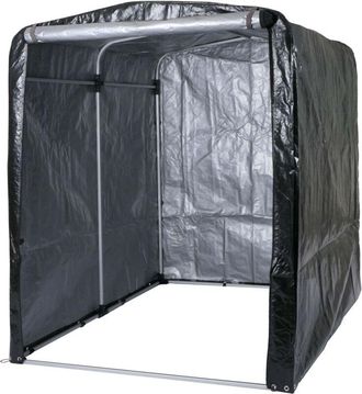 Hhg Nunca Usado] Garaje Para Bicicletas Hhg 449, L&aacute;mina De Garaje Garaje Tienda De Garaje, Aluminio Protecci&oacute;n Uv Impermeable, 201x157x201cm, Antracita