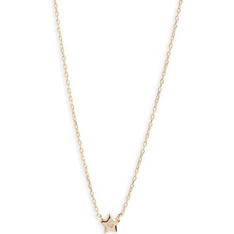 Argento Vivo Lab Grown Diamond Star Pendant Necklace in Gold at Nordstrom