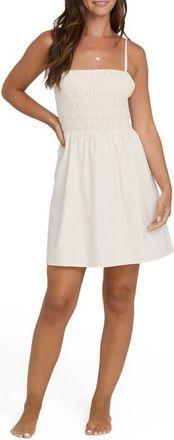 Billabong Suns Out Fit & Flare Minidress in White Cap at Nordstrom, Size X-Large