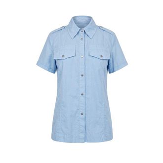 Mr & Mrs Italy Light Blue Cotton Women Womens Shirt