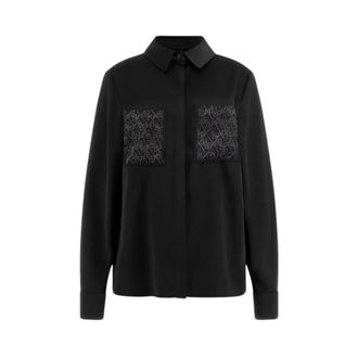 Guess Dames, Blouses & Shirts, Zwart, Maat: S Poliester