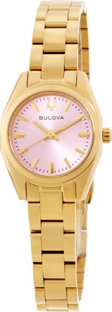 Bulova Surveyor Quartz Pink Dial Ladies Watch 97L187