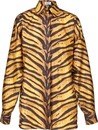 Ferragamo Camicia con stampa tigrata - Giallo
