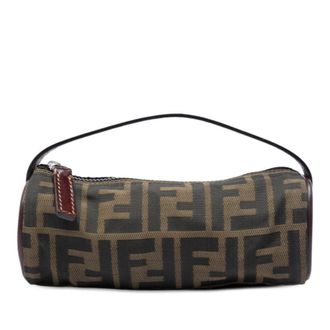 Fendi Pre-owned Fendi Zucca Canvas Barrel Pochette Ladies WOAC0C1XJE1XCZFB