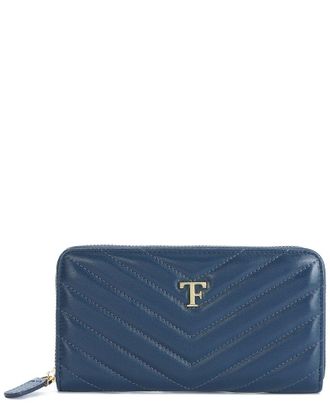 Tiffany & Fred V-Shape Quilted Leather Wallet