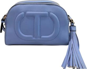 Twinset Fringed Crossbody Bag - Dames - Schoudertassen - Blauw - ONE Size - Tassen