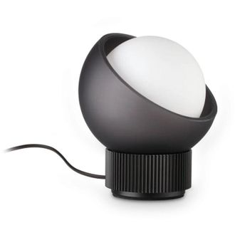 Ideal Lux Lampade Scrivania Contemporanea Bloom Metallo Nero Vetro Grigio 1 Luce G9