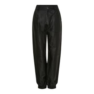 Notyz Pantaloni in Pelle - - Trousers - Donna - Nero - M