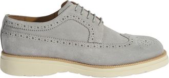 Desa Man Slip-Ons - Suede Upper, Leather Lining, Elastic Laces, Flat Heel, Breathable | Blue - 43