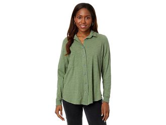 bobi Button Front Raglan Top Womens Clothing Sprout : MD, Cotton