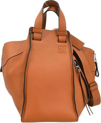 Loewe Hammock Bag Leather Brown Leather Handbag (Pre-Owned)