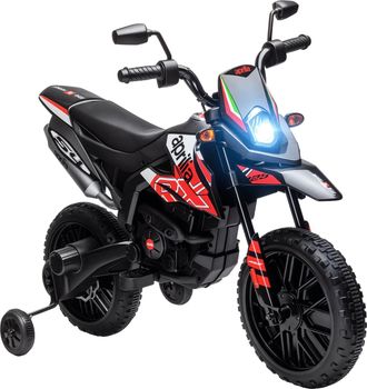 OEM Moto El&eacute;ctrica Para Ni&ntilde;os 12v Con Licencia Aprilia Con Ruedas Auxiliares Desmontables 6 Km/h Suspensi&oacute;n Trasera Rojo