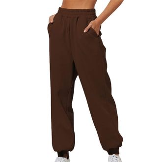 Generic Womens Joggers Tracksuit Bottom High Waist Cotton Trousers with Pockets Workout Pants Yoga Running Sweatpants Lounge Fashion Pants for Gym Workouts Tr