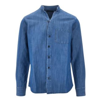 Sease Denim Shirts, male, Blue, Size: L Fish Tail Shirt