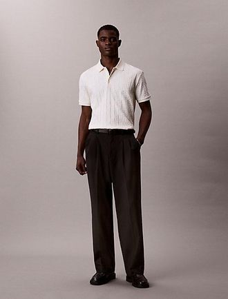 Calvin Klein Polo Con Logo Emblema En Toda La Prenda