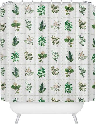 Deny Designs Botanical Collection Shower Curtain in Green at Nordstrom Rack
