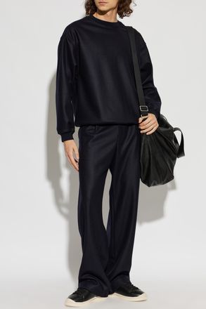 Jil Sander Wool Sweatshirt, Mens, Black