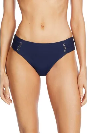 Robin Piccone Amy Side Tab Bikini Bottoms in Navy at Nordstrom, Size X-Small