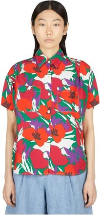 A.P.C. Zoe Shirt - Dames - Overhemden - Rood - S - Linnen - Overhemden