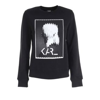Karl Lagerfeld Karl Legend Sweatshirt - Dames - Sweatshirts - Zwart - M - Katoen - Hoodies & sweatvesten