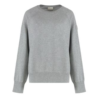 Moncler Sweater - Heren - Cashmere truien - Grijs - M - Kasjmier - Truien & Vesten
