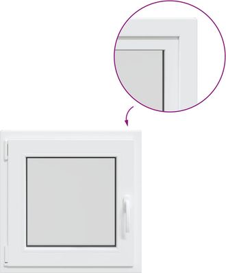 vidaXL Ventana De S&oacute;tano Risor 55 X 55 Cm Pvc Y Vidrio Vidaxl
