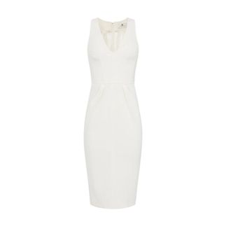 Elisabetta Franchi Crepe Jurk - Dames - Casual kleedjes - Wit - S - Polyester - Kleedjes