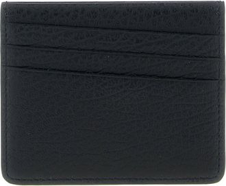 Maison Margiela Stitching-Detail Leather Card Case - Black