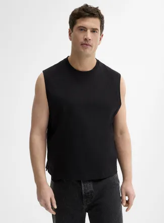 Le 31 Mens Solid sleeveless T-shirt Comfort fit