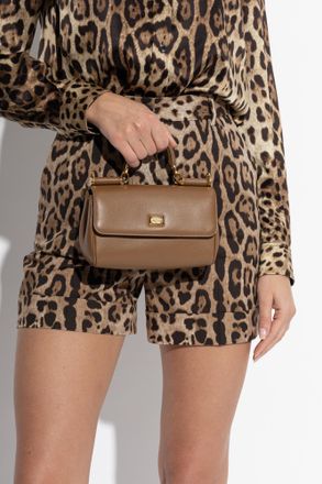 Dolce & Gabbana Handbag With Logo, Womens, Brown