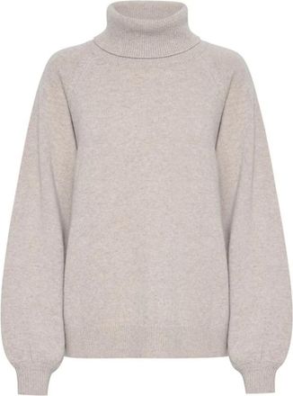 Gestuz Beige Rollneck Wollen Trui Manzigz - Dames - Coltruien - Beige - S - Wol - Truien & Vesten