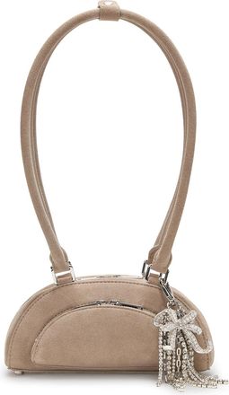 Self Portrait Suede Shoulder Bag With Charms-Donna