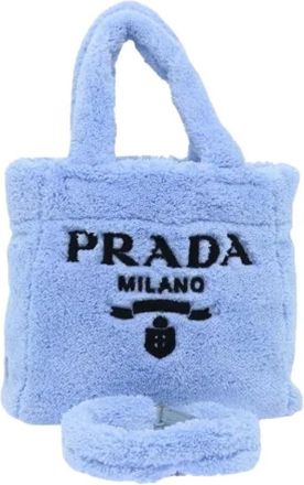 Prada Pre-owned Tote Bags, female, Blue, Size: ONE SIZE Pre-owned Vintage Tote Bag