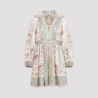 Zimmermann Roselight diepe mini-jurk