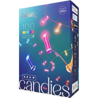 Twinkly Twinkly - Guirnalda Vela Conectada Ip20 6m 100 Leds Rgb Cable Verde Candies
