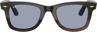 Ray-Ban 50mm Square Sunglasses in Light Brown Horn /Dark Blue at Nordstrom
