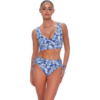 Sunsets Elsie Bikini Swimsuit Top - DD Cup in Island Ink Rib at Nordstrom, Size 36