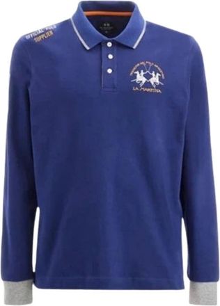 La Martina Polo in jersey semi-pesante - - Tops - Uomo - Blu - XL