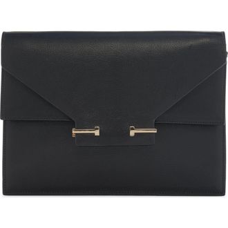 Tom Ford Double T Leather Shoulder Bag in Black at Nordstrom