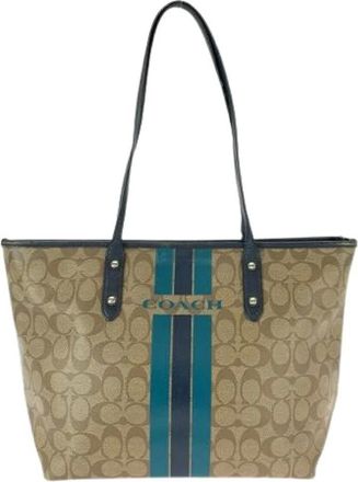 Coach Pre-owned Tote Bags, female, Beige, Size: ONE SIZE Pre-owned Tote Bag