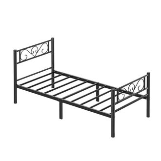 Vasagle Marco de cama de metal para colch&oacute;n de 90 x 190 cm de color negro
