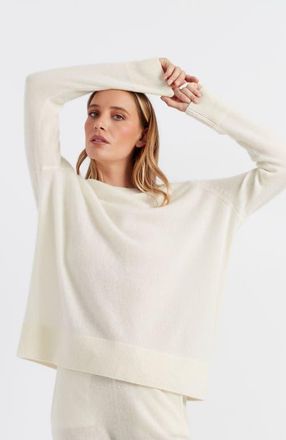 Chinti and Parker Lightweight Cashmere Slouchy Sweater in Cream at Nordstrom, Size X-Large