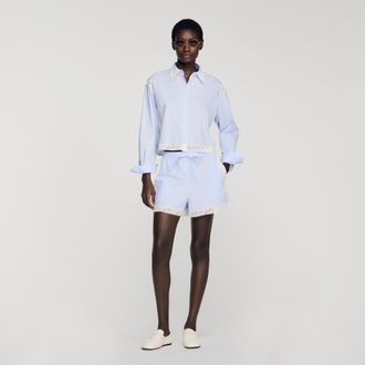 Sandro Lace detail shirt
